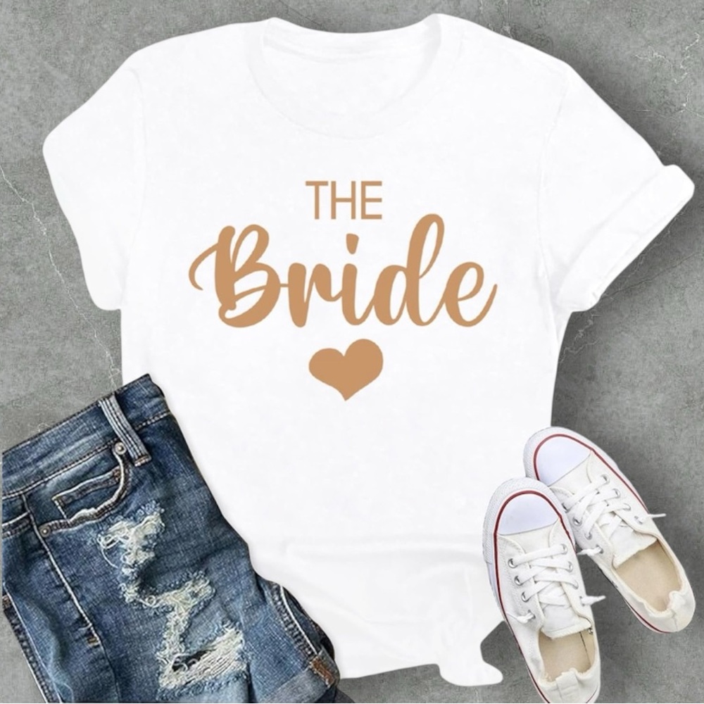 🍓$5 Pick!🍓IFQ 'The Bride' Short Sleeve Tee For Bridal Party Bachelorette Party
